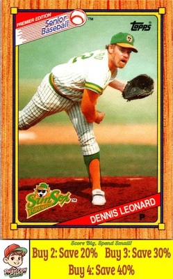 Dennis Leonard 1989 Topps Senior League #125 Fort Myers Sun Sox 008061 - Image 1 of 2