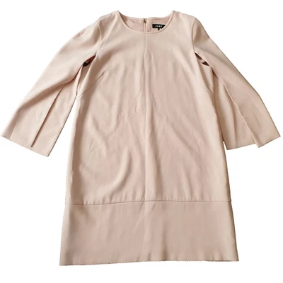 DKNY женщины Великобритании 16 платье Slash рукав абрикос с подкладкой 44» Donna Karan кассеты - Изображение 1 из 4