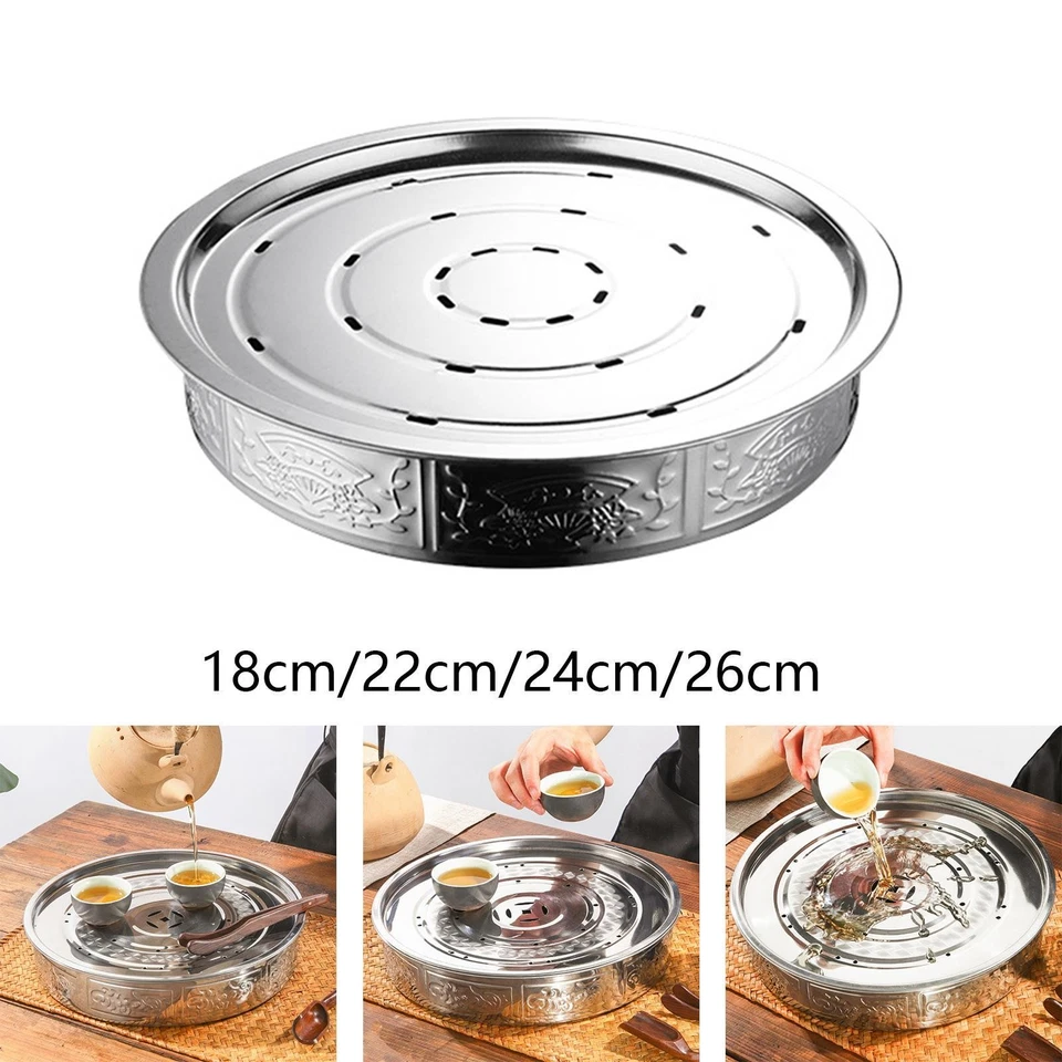 Tea Tray Serving Tray Kungfu Tea Set Easy to Clean with Drain Tea Tray Table Box - Image 1 of 1