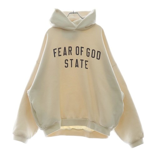 Felpa con cappuccio FEAR OF GOD ESSENTIALS 24FW logo stato pullover usata 43920c878c6bf0