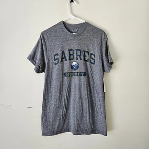 Buffalo Sabres Short Sleeve T-Shirt Tee Adult Medium Gray NHL Hockey Mens NWT - Picture 1 of 10