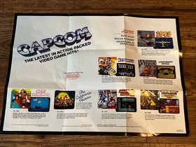 Original NES Nintendo Poster Insert - Capcom 1943 Mega Man Mickey Mousecapade