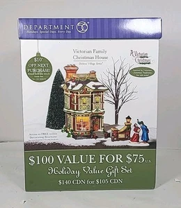 Dept 56 CASA DI NATALE FAMIGLIA VITTORIANA Serie Villaggio Dickens Ritirato 58717 - Foto 1 di 15