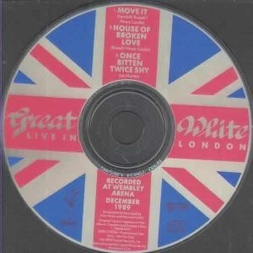 Great White Move It CD USA Capitol 1990 Promo Live À Wembley Décembre 1989 CD - Photo 1/1