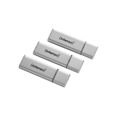 Intenso Alu Line - Chiavetta USB 2.0, 3 x 32 GB, colore: Argento 3x 32GB - USB 2 - Immagine 1 di 4