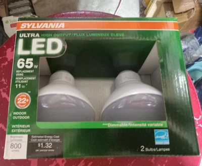 NEW Sylvania Ultra LED 2 Pack 65W800 Lumens Indoor/Outdoor - Image 1 of 4
