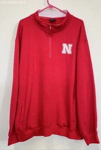 Colosseum Red Nebraska Haskers Tortugas Logo Quarter-Zip Jacket - Red - Size 3XL - Picture 1 of 7
