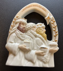 AMERICAN GREETINGS PORCELAIN The Meaning of Christmas 3 WISE MEN TREE ORNAMENT - Picture 1 of 4