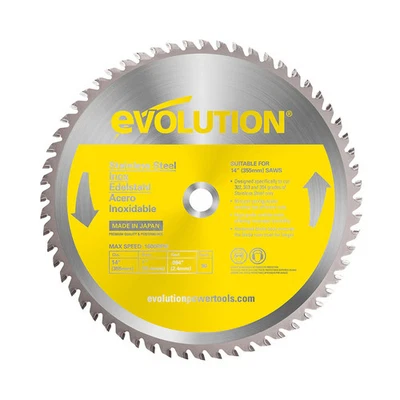 Evolution 14BLADESSN Stainless Steel Cutting Saw Blade, 14-Inch x 90-Tooth