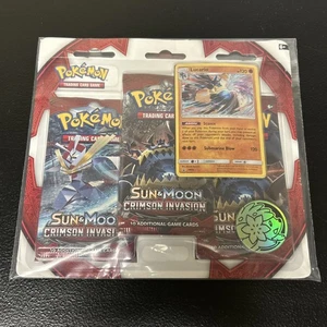 Pokémon TCG: Sun & Moon Crimson Invasion Three Pack Blister New Factory Sealed - Picture 1 of 2