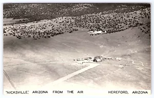 Hereford Arizona Nicksville aus der Luft Echtfoto Postkarte A1021 - Bild 1 von 2
