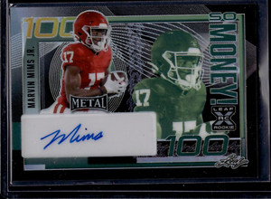2023 Leaf Metal Draft Football Marvin Mims Jr SO MONEY AUTO #1/3 signed