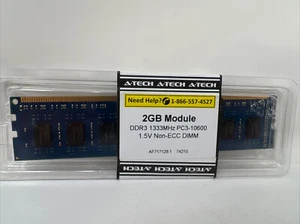 2GB DDR3 PC3-10600 ECC DIMM (Crucial CT25664BA1339 Equivalent) Server Memory RAM - Picture 1 of 2