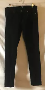 JCP JCPenney Womens 28/6 Black Corduroy Low Rise Skinny Pants 5 Pocket Stretch - Picture 1 of 10