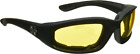 Night Driving Riding Padded Motorcycle Glasses 011 Black Frame with Yellow Lens