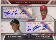 2007 Topps Co-Signers Dual Autographs #KMA Karstens/Mathieson 