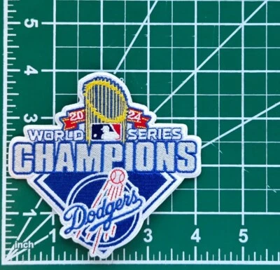 LA Dodgers 2024 World Series Champs 4" Iron/Sew Patch~ Free Tracking!