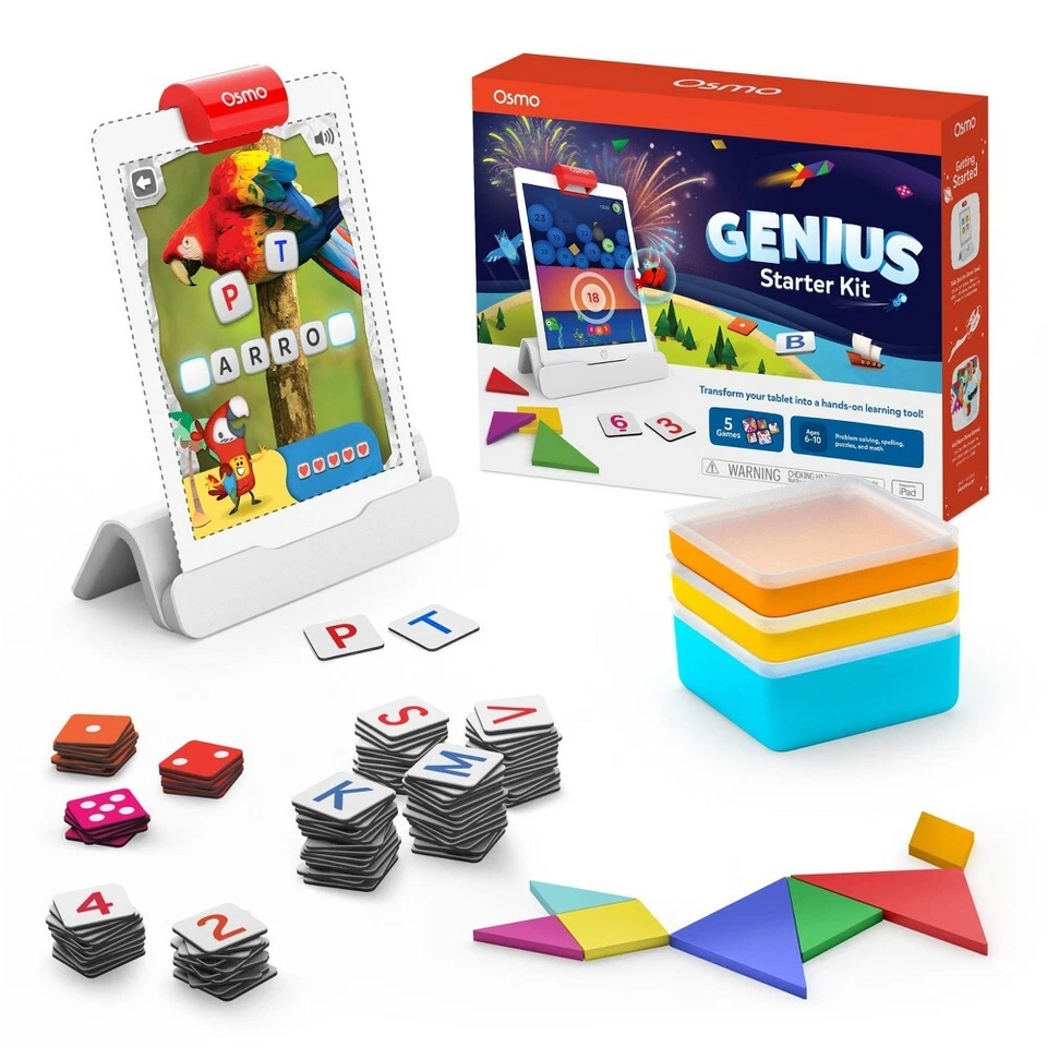 Osmo - Genius Starter Kit for iPad - Ages 6-10 - Math, Spelling & Creativity - Image 1 of 1