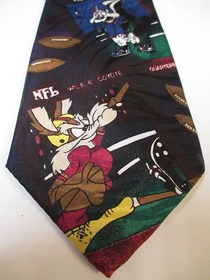Corbata de cuello para hombre Looney Tunes Wilee Pepe Le Pew Sylvester vintage fútbol americano NFL Foto 1 de 4