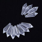  12 Pcs Faceted Decorating Crystal Bead Hanging Glass Prisms Parts