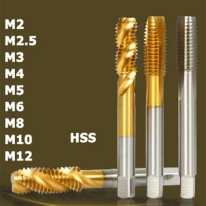 M2 M2.5 M3 M4 M5 M6 M8 M10 M12 HSS Kombi Maschinengewindeboh Schälanschnitt Bits - Picture 1 of 54