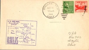 Central Airlines First Flight Dallas Texas Airport - Tulsa Oklahoma - 1949 - Imagen 1 de 2