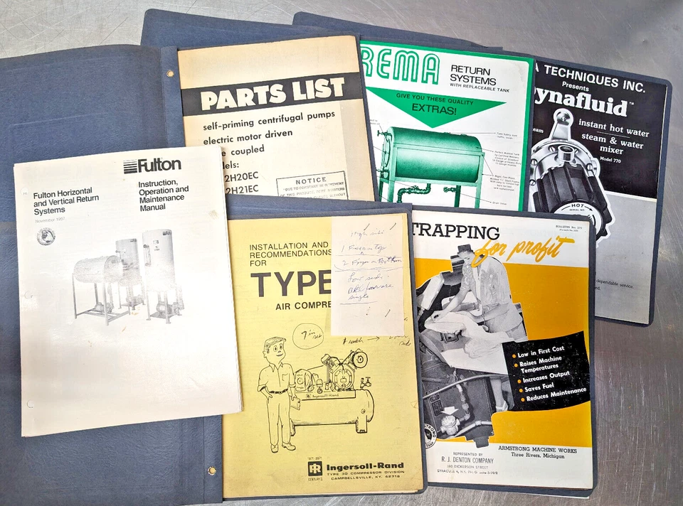 Manuales de instrucciones / listas de piezas para varias plomería en tintorería Foto 1 de 4