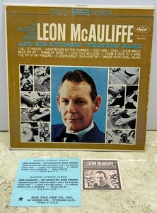 Leon McAuliffe The Dancin'Est Band Around Compact 33 Jukebox PICTURE SLEEVE ONLY - Picture 1 of 6