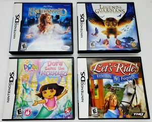 4 Game LOT (Nintendo DS) Dora/Guardians/Enchanted/Lets Ride - All CIB - Mint! 🔥 - Picture 1 of 22