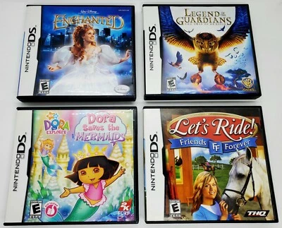 4 Game LOT (Nintendo DS) Dora/Guardians/Enchanted/Lets Ride - All CIB - Mint! 🔥 - Image 1 of 4