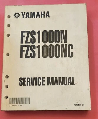 Yamaha FZS1000N/NC Fazer FZ1 2001 Genuine Yamaha Service Manual LIT-11616-14-48  - Image 1 of 3