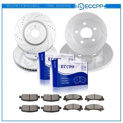 Ceramic Brake Pads And Rotors Front Rear For 2014-2016 Chevrolet Impala Limited - Image 1 of 4