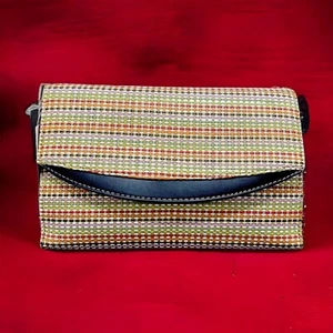 NWT A New Day Clutch Purse Multicolor Woven Wristlet InnerZip &OuterSlide Pocket - Picture 1 of 13
