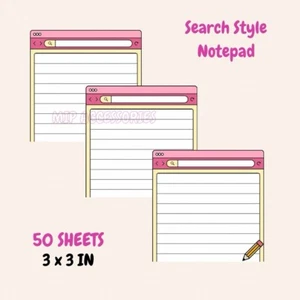 Search style Notepad Notes To Do List 3" x 3" 50 Sheets - Picture 1 of 1