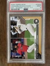 2020 Topps Now Jose Ramirez & Manny Machado #OS-22 - Gold 1/1 Psa 9