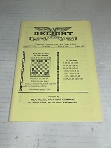 Checker Player's Delight Periodical Vol. 14 No. 3 March 1982 Tom Wiswell - Picture 1 of 3