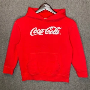 Coca Cola Hoodie Youth No Size Red Embroidered Casual Retro  - Picture 1 of 8