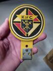 1940s-50s NOS K OF C KNIGHTS OF COLUMBUS TRUNK LID AUTO-GLO EMBLEM Topper