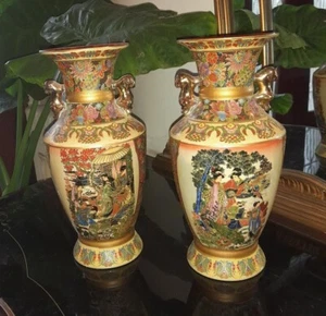 Giappone 2 splendidi antichi vasi giapponesi ceramica Royal Satsuma cloissonne' - Imagen 1 de 10