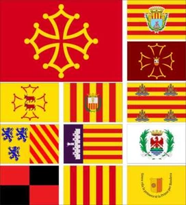 1.1.2 Menschen Occitano Romantik Flagge Alghero Aranese Gascon Limousin Niçard Sinéu - Bild 1 von 15