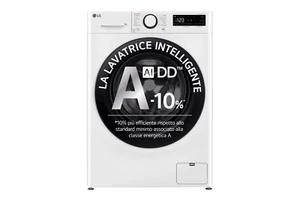 LG F2R7S09TSWC LAVATRICE VAPORE AI DD 9KG 1200 G TURBOWASH WI FI BIANCO A SLIM - Foto 1 di 2
