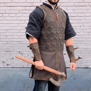 Medieval Men's Lamellar Leather Body armour | LARP and Cosplay armor - Picture 1 of 1