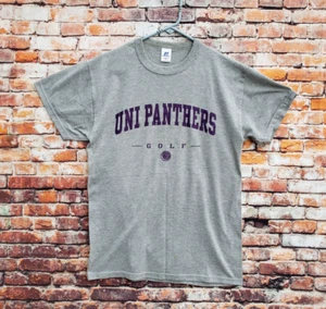 🔥 UNI Northern Iowa Panthers Golf Gray Shirt Men's Small S Russell Athletic - Picture 1 of 4