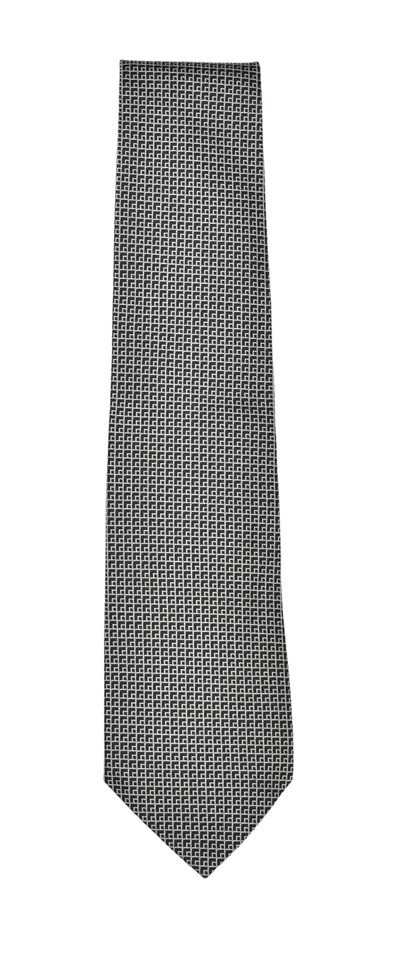 Ralph Lauren 紫色标签黑色手工几何丝绸领带全新 185 美元 — 第 1/2 张图片