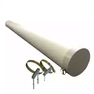 Pole Carrier with Brackets (200cm x 15cm x 3mm wall) - Picture 1 of 5