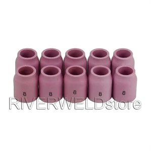 RIVERWELD TIG Gas Lens Nozzle 53N61S #8 1/2" WP 9 20 24 25 Welding Torch 10pcs - Picture 1 of 8