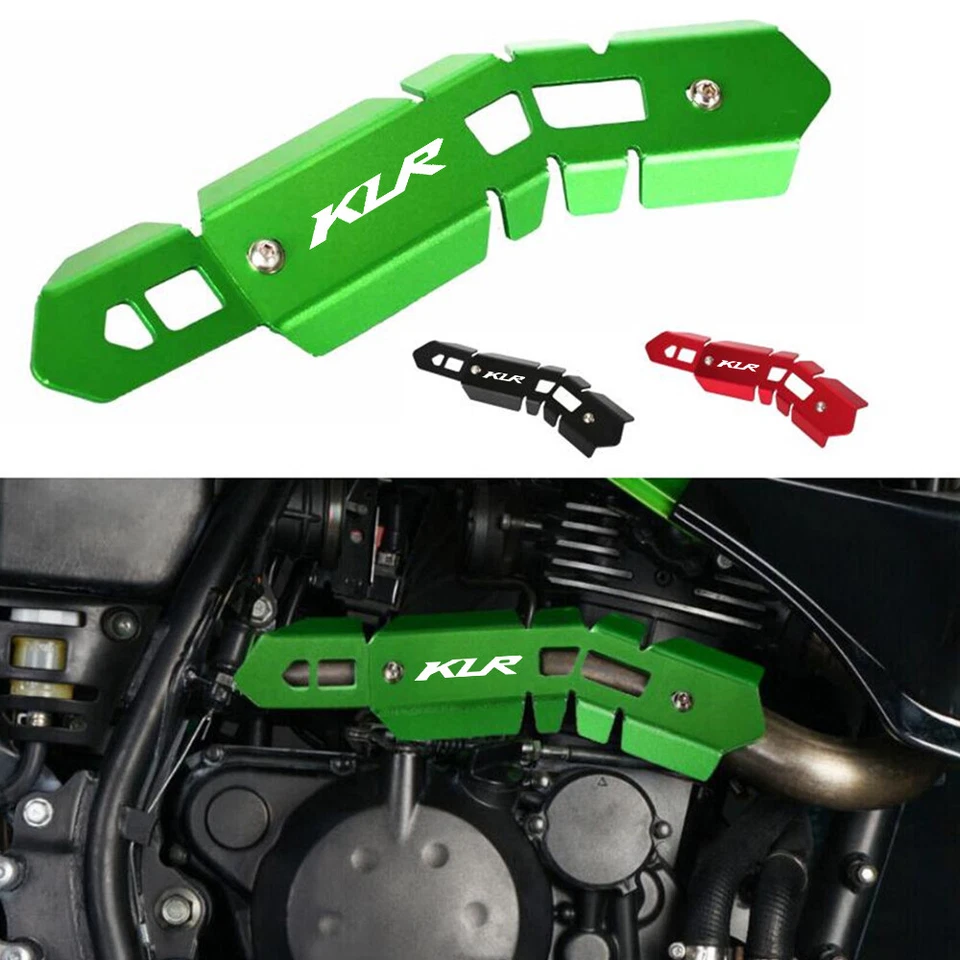 KLR LOGO Silencer Header Pipe Guard Cover Case For Kawasaki KLR650 2008-2024 — 第 1/4 张图片