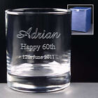 Personalised 8oz Whisky Glass Engraved 40th 50th 60th Birthday Gift & Gift Box