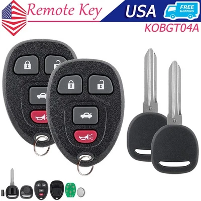 2 Remote Fob Key for 2005 2006 2007 2008 2009 Pontiac G5 G6 Grand Prix Solstice - Image 1 of 4