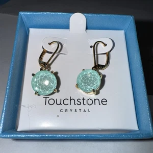 Touchstone Crystal by Swarovski ELLA Ohrringe SOFT MINT Kristall vergoldet - Bild 1 von 5